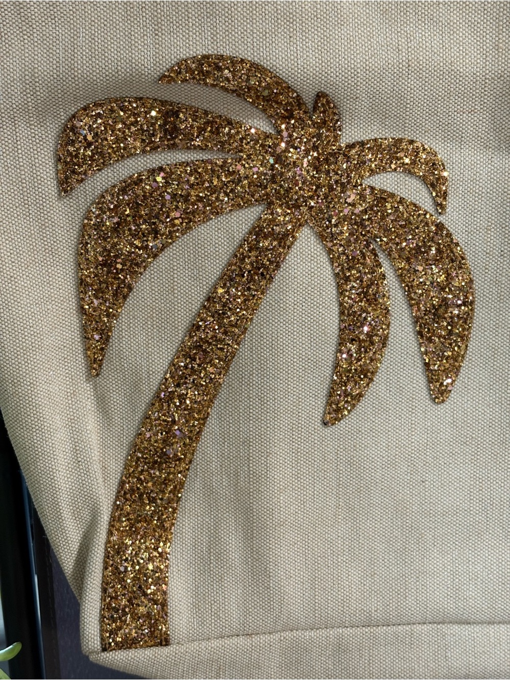 Bath & Body Works Ecru Canvas
Tote Bag with Gold Glitter Palm
Tree 🌴, Large - Picture 15 of 17